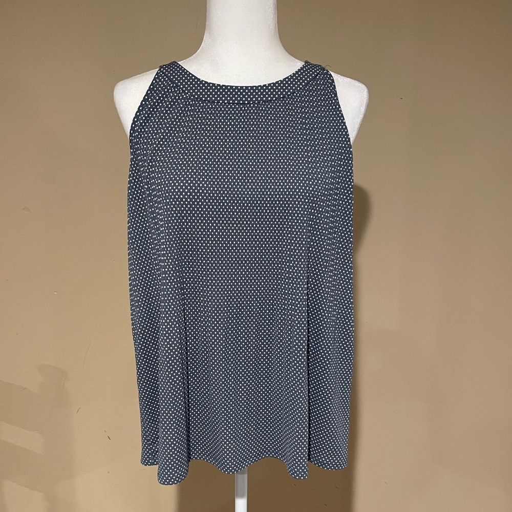 Adrianna Papell blue and white halter top - size L